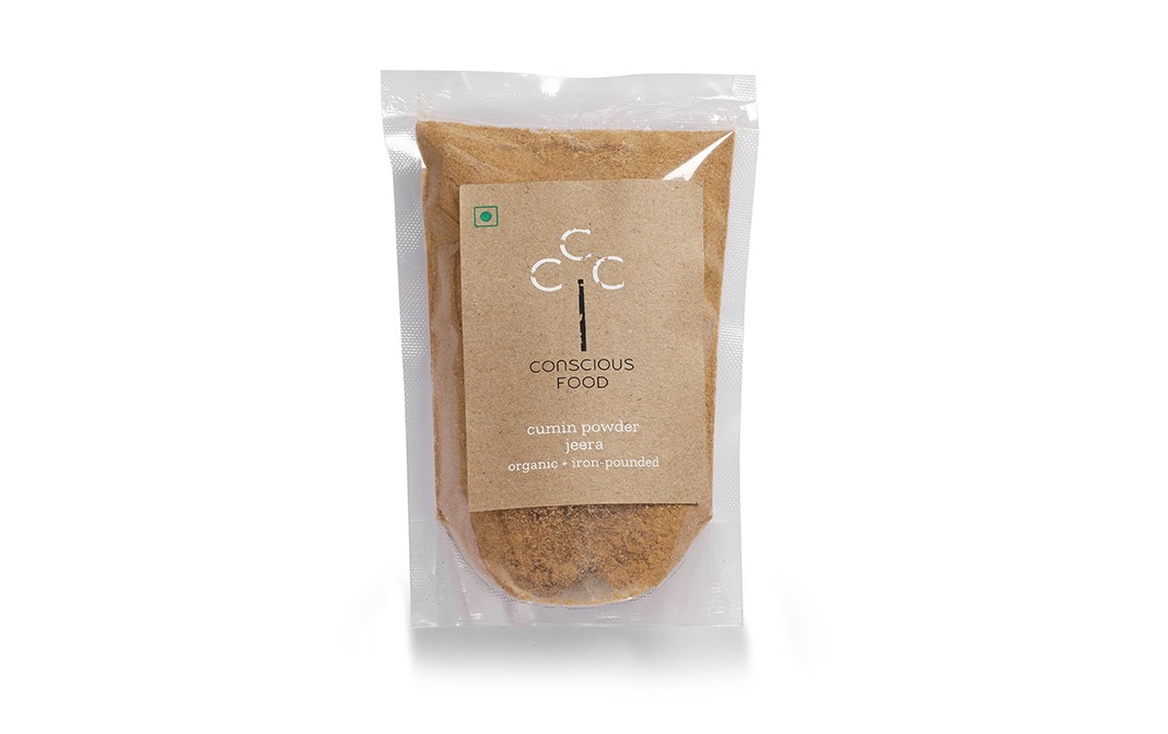 Conscious Food Cumin Powder Jeera Organic+Iron-Pounded   Pack  100 grams
